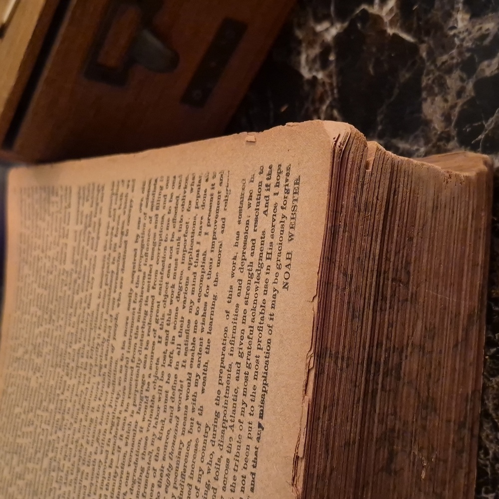Authentic 1847 Antique Dictionary  Junk Journal Ephemera Dark Acedemia *25 Pages - Picture 3 of 4